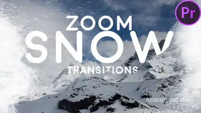 Zoom Snow Transitions for Premiere Pro Premiere Pro template preview