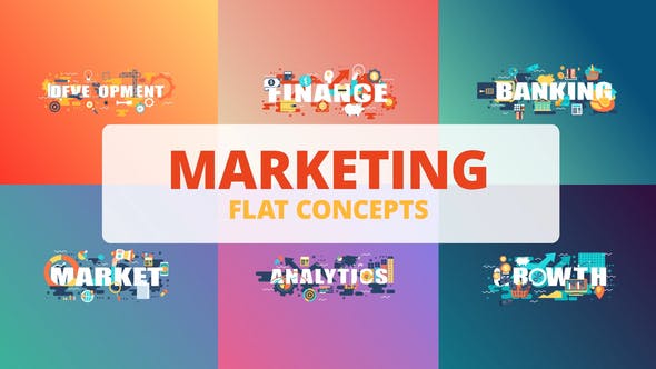 Marketing - Typography Flat Concept