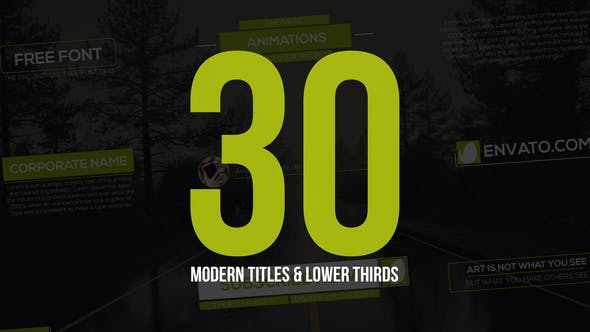 30 Modern Titles & Lower Thirds