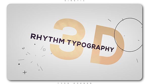 3D Rhythm Typography Intro