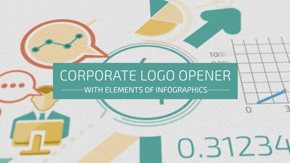 Corporate Logo Opener With Elements Of Infographics