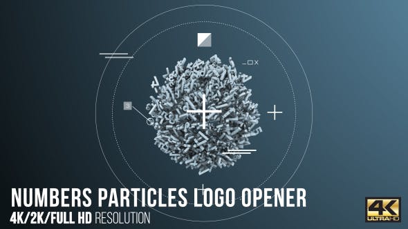 Numbers Particles Logo Opener