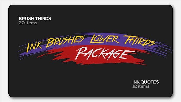 Ink Brushes Lower Thirds Package