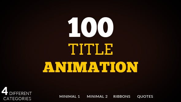 100 Title animation