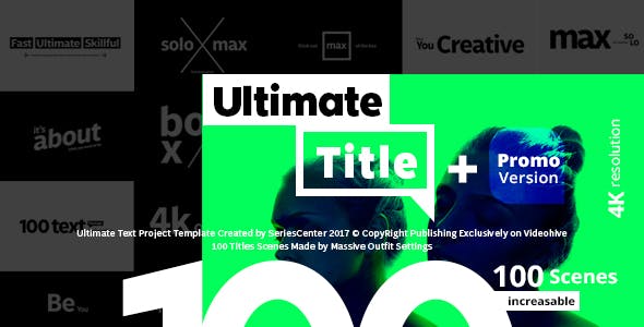 Ultimate Text | 100 Titles Animation