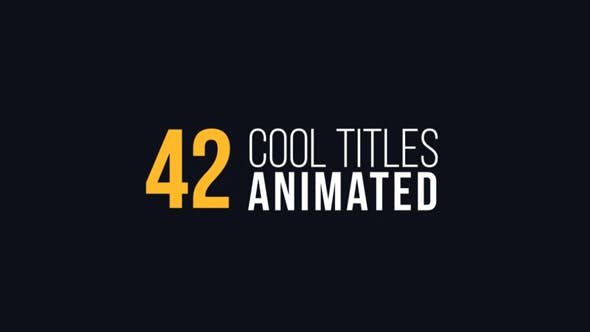 42 Cool Titles Animated