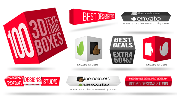 3D Text & Logo Boxes