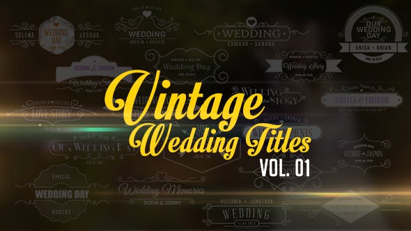 Vintage Wedding Titles vol. 01