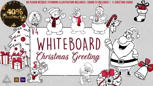 Holidays Whiteboard Greetings Pack