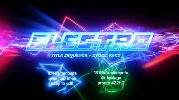 Electro - Electric Title Sequence + 16 Lighting Elements.