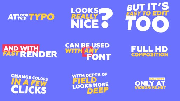 Kinetic Typography & Trantisions Pack