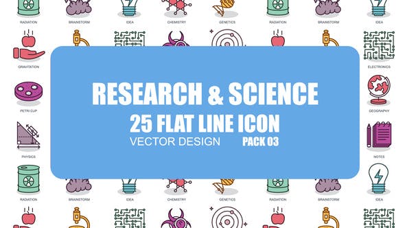 Research And Science - Flat Animation Icons