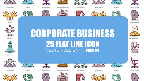 Corporate Business - Flat Animation Icons
