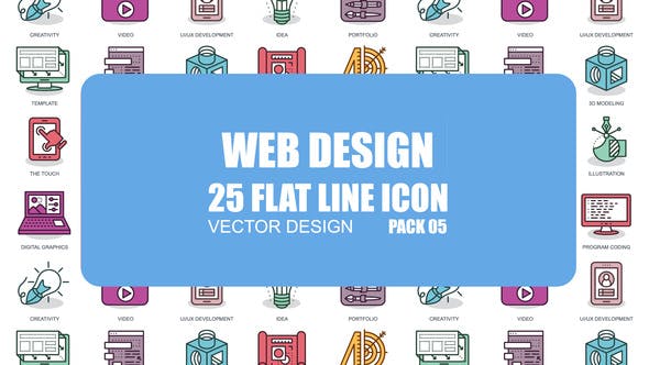 Web Design - Flat Animation Icons