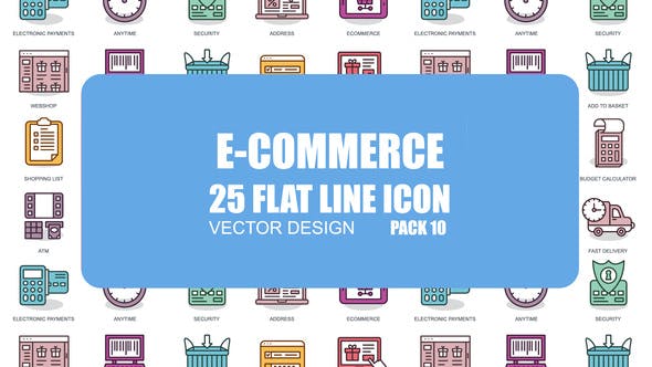 E-Commerce - Flat Animation Icons