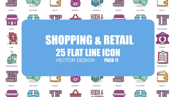Shoping And Retail - Flat Animation Icons