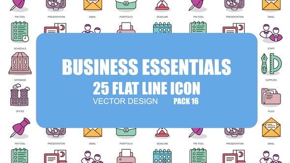 Business Essentials - Flat Animation Icons