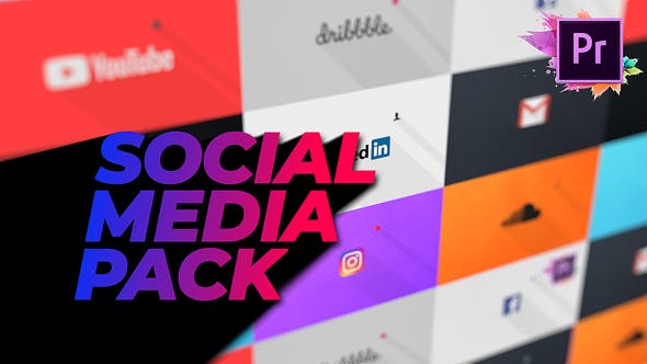 Flat Social Media Pack For Premiere Pro | Mogrt