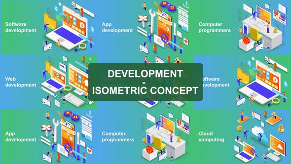 Digital Development - Isometric Concept