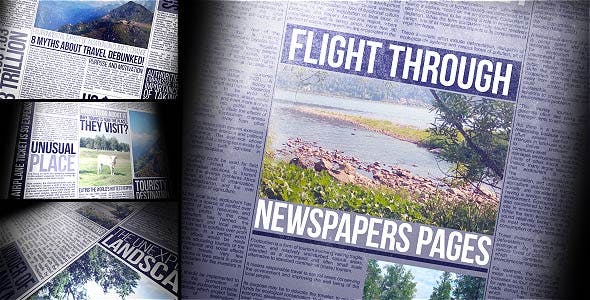 Flight Through Newspapers Pages
