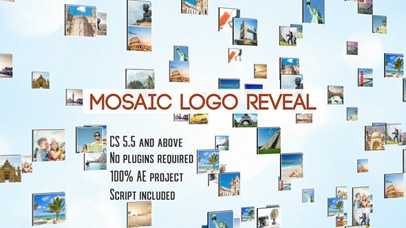 Mosaic Logo Reveal | After Effects Template