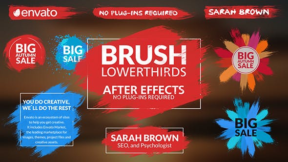 Brush Lower Thirds | After Effects Template