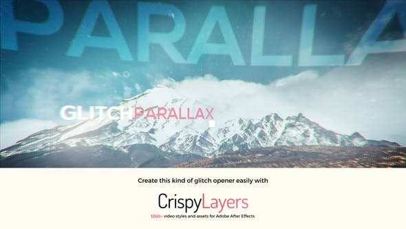 Glitch Parallax Video Opener