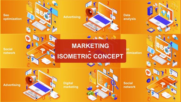 Marketing - Isometric Concept