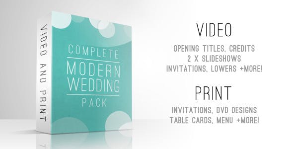 Complete Modern Wedding Pack