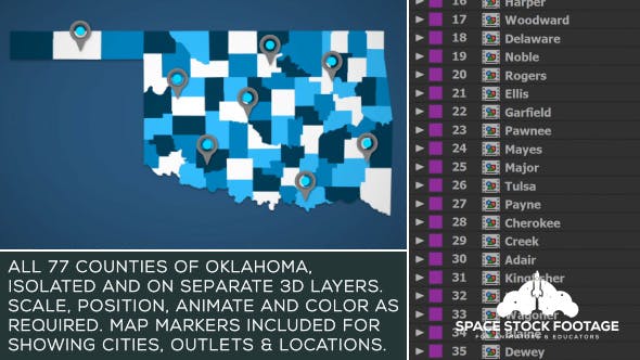 Oklahoma Map Kit