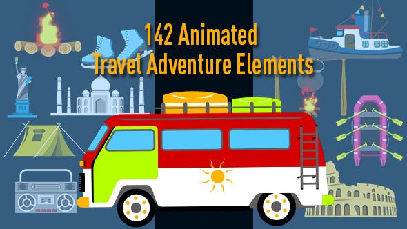 Animated Travel Adventure Elements