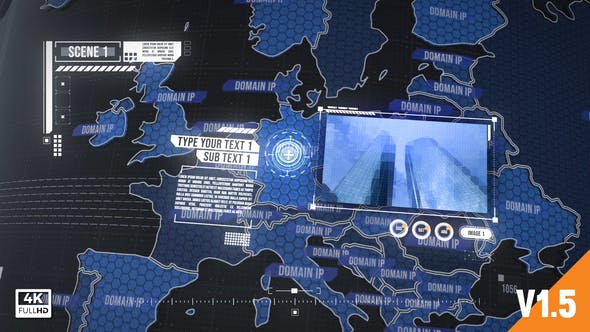 World Map Element 3D