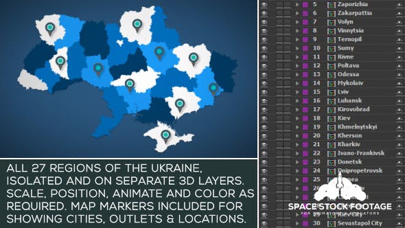 Ukraine Map Kit