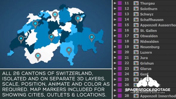 Switzerland Map Kit