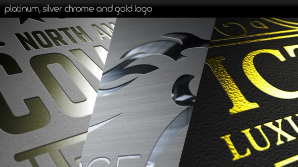 Platinum Silver Chrome and Gold Logo