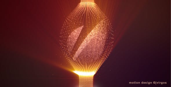 Shiny Logo With Elegant Fine Particles