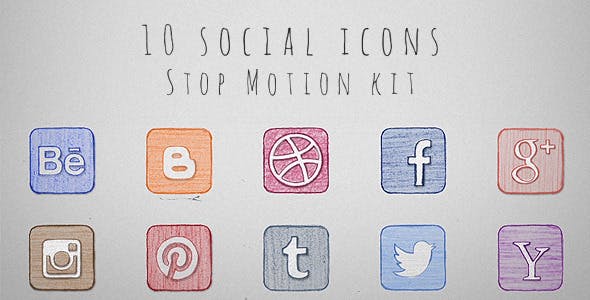 Social Icons Stop Motion Kit