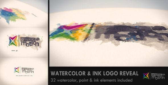 Watercolor & Ink Logo Reveal