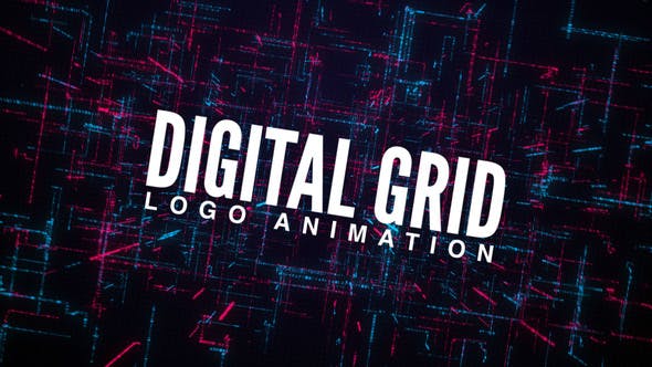 Digital Grid Logo Animation