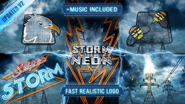 Neon Storm Logo Intro