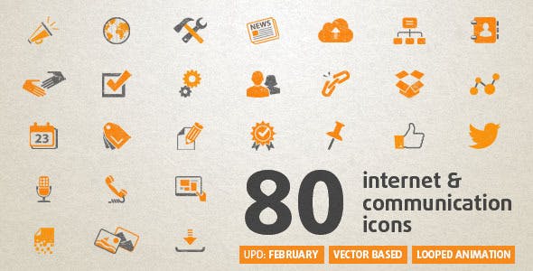 After Effects Projects Download 80 Animated Internet Icons