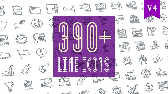 Line Icons Pack 390 Animated Icons
