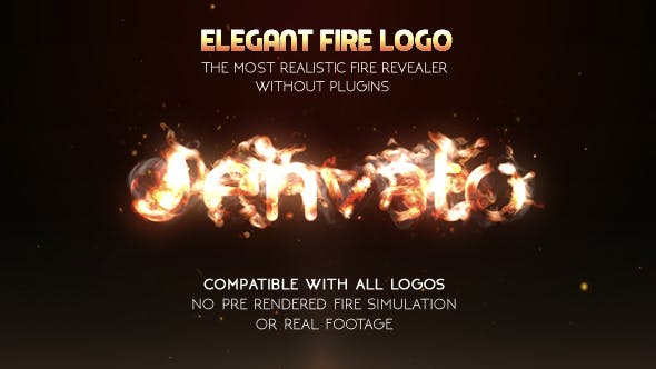 Elegant Fire Logo (No Plugin)