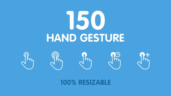 150 Animated Hand Gestures