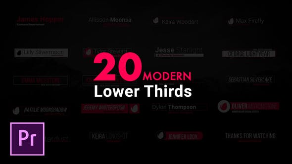 Modern Lower Thirds For Premiere Pro