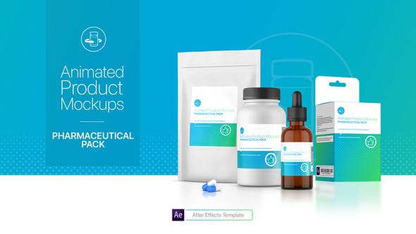 Animated Product Mockups - Pharmaceutical Pack