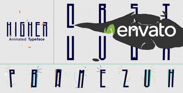 Higher Animated Typeface