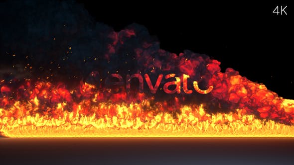Fire Burning Logo Reveal