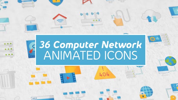 Computer Network Modern Flat Animated Icons