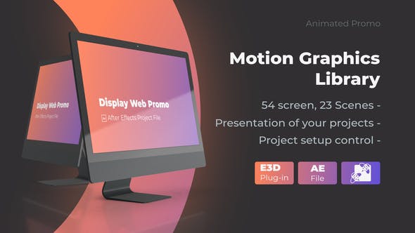 Animated Screen Website Mockup Promo - iMac Pro Mockup Web Presentation
